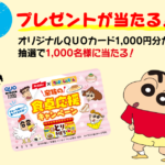 【LINE懸賞/ハガキ懸賞】合計1,000名様に「オリジナルQUOカード 1,000円分」が当たるキャンペーン。